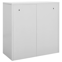 Szafka zamykana na klucz, jasnoszara, 90x45x92,5 cm, stal