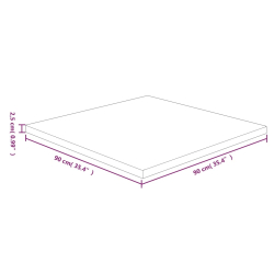 Kwadratowy blat do stolika, ciemnobrązowy, 90x90x2,5 cm, dębowy