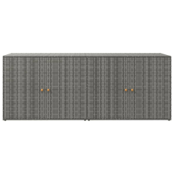 Szafka ogrodowa, szara, 198x55,5x80 cm, rattan PE
