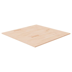 Kwadratowy blat do stolika, 90x90x1,5 cm, surowe drewno dębowe