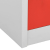 Szafki zamykane, 2 szt., jasnoszaro-czerwone, 90x45x92,5 cm