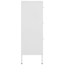 Szafka z szufladami, biała, 80x35x101,5 cm, stalowa