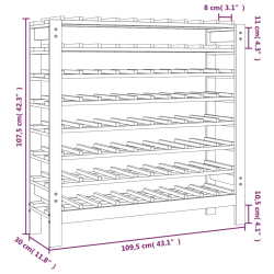 Stojak na wino, 109,5x30x107,5 cm, lite drewno sosnowe