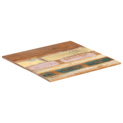 Kwadratowy blat stołu 60x60 cm, 15-16 mm, lite drewno z odzysku