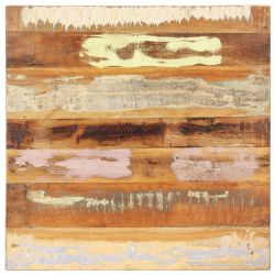 Kwadratowy blat stołu 60x60 cm, 15-16 mm, lite drewno z odzysku