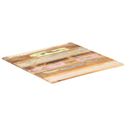 Kwadratowy blat stołu 60x60 cm, 15-16 mm, lite drewno z odzysku