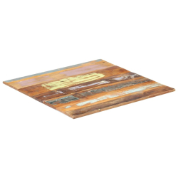Kwadratowy blat stołu 60x60 cm, 15-16 mm, lite drewno z odzysku