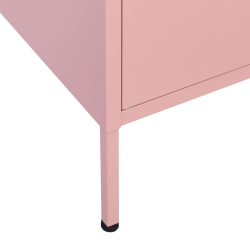 Szafka, różowa, 80x35x101,5 cm, stalowa
