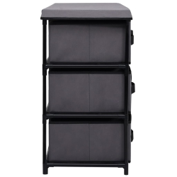 Szafka z 6 szufladami, 55x29x55 cm, szara, stal