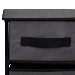 Szafka z 6 szufladami, 55x29x55 cm, szara, stal