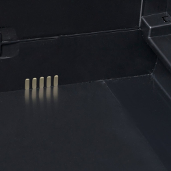 Szafa ogrodowa z 2 półkami, czarna