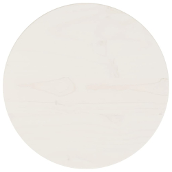 Blat stołu, biały, Ø30x2,5 cm, lite drewno sosnowe