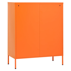 Szafka, pomarańczowa, 80x35x101,5 cm, stalowa