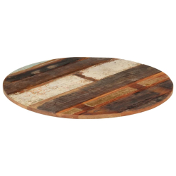 Blat stołu, Ø70 x (1,5-1,6) cm, lite drewno z odzysku