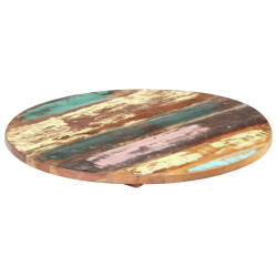 Okrągły blat stołu, 70 cm, 25-27 mm, lite drewno z odzysku