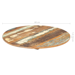 Okrągły blat stołu, 60 cm, 15-16 mm, lite drewno odzyskane