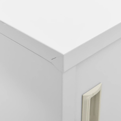 Szafka zamykana na klucz, jasnoszara, 90x45x92,5 cm, stal