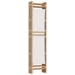 Składany parawan 4-panelowy, 160 cm, bambus i płótno