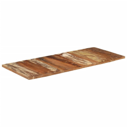 Blat stołu, 140x60x(2,5-2,7) cm, lite drewno z odzysku