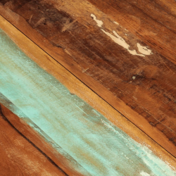 Blat stołu, 140x60x(2,5-2,7) cm, lite drewno z odzysku
