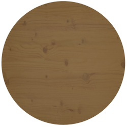 Blat stołu, brązowy, Ø60x2,5 cm, lite drewno sosnowe