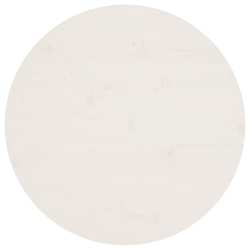 Blat stołu, biały, Ø60x2,5 cm, lite drewno sosnowe