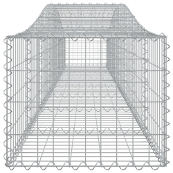 Kosze gabionowe, 5 szt, 400x50x40/60 cm, galwanizowane żelazo