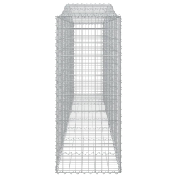 Kosze gabionowe, 3 szt, 400x50x120/140 cm, galwanizowane żelazo