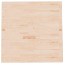 Kwadratowy blat do stolika, 80x80x2,5 cm, surowe drewno dębowe