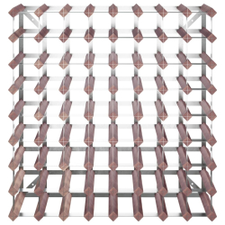 Stojak na 72 butelki wina, brązowy, lite drewno sosnowe