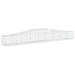 Kosze gabionowe, 4 szt, 400x50x40/60 cm, galwanizowane żelazo