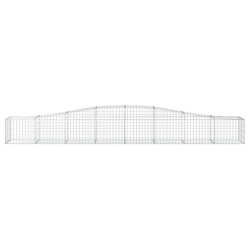Kosze gabionowe, 4 szt, 400x50x40/60 cm, galwanizowane żelazo
