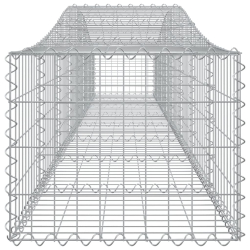 Kosze gabionowe, 4 szt, 400x50x40/60 cm, galwanizowane żelazo