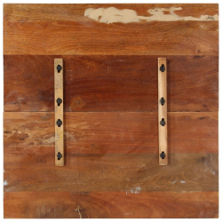 Blat stołu, 80x80x(2,5-2,7) cm, lite drewno z odzysku