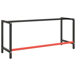 Rama do stołu roboczego, czerwono-czarna, 180x57x79 cm, metal