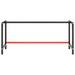 Rama do stołu roboczego, czerwono-czarna, 180x57x79 cm, metal