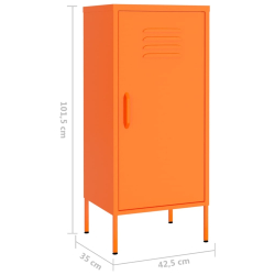 Szafka, pomarańczowa, 42,5x35x101,5 cm, stalowa