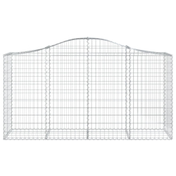 Kosze gabionowe, 6 szt, 200x50x100/120 cm, galwanizowane żelazo