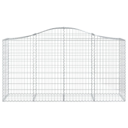 Kosze gabionowe, 4 szt, 200x50x100/120 cm, galwanizowane żelazo