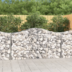 Kosze gabionowe, 4 szt, 200x50x100/120 cm, galwanizowane żelazo