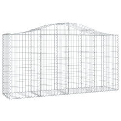 Kosze gabionowe, 10 szt, 200x50x100/120cm, galwanizowane żelazo