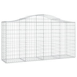 Kosze gabionowe, 15 szt, 200x50x100/120cm, galwanizowane żelazo