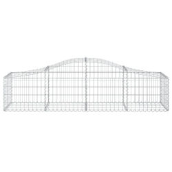Kosze gabionowe, 15 szt, 200x50x40/60 cm, galwanizowane żelazo