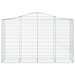 Kosze gabionowe, 9 szt, 200x50x120/140 cm, galwanizowane żelazo