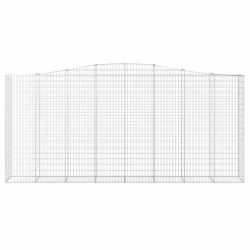 Kosze gabionowe, 6 szt, 400x50x180/200 cm, galwanizowane żelazo
