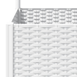 Donica ogrodowa z kratką, biała, 120x40x136 cm, PP
