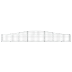 Kosze gabionowe, 15 szt, 400x30x40/60 cm, galwanizowane żelazo