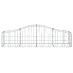 Kosze gabionowe, 10 szt, 200x50x40/60 cm, galwanizowane żelazo