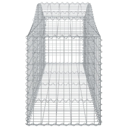 Kosze gabionowe, 8 szt, 200x50x60/80 cm, galwanizowane żelazo