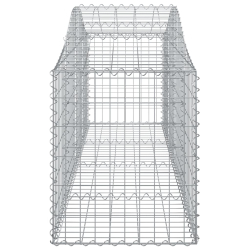 Kosze gabionowe, 15 szt, 200x50x60/80 cm, galwanizowane żelazo